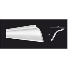 DECOR-DIZAYN  DD16 потолочный плинтус дюрополимер 110х122х2000мм